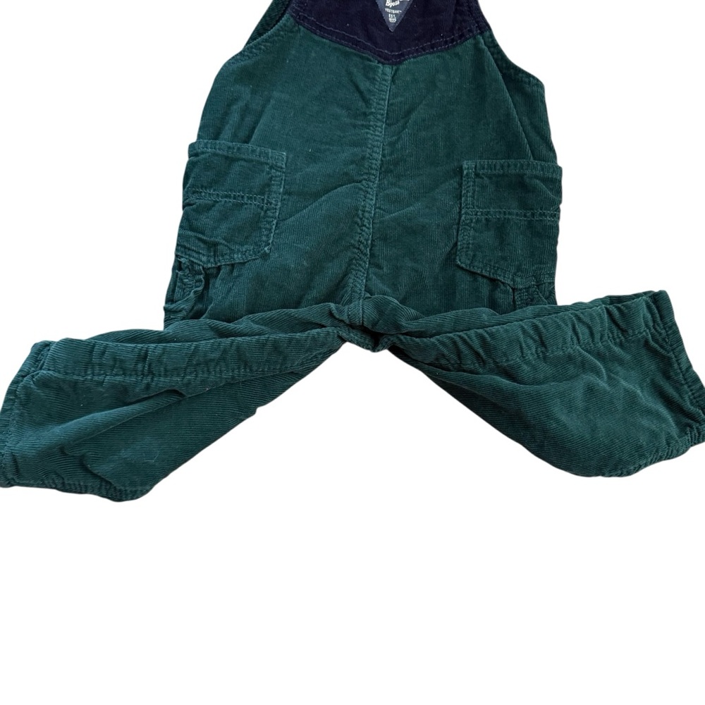 OshKosh B’gosh Boy Size 18 Month Corduroy Lined Overalls Blue Green - Picture 6 of 8